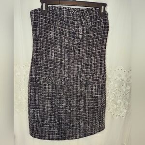 NWT Sugarlips Strapless Dress M Faux Button Front Faux Pockets Sparkle Lined